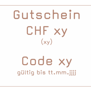 Gutschein Onlineshop CHF 100.00